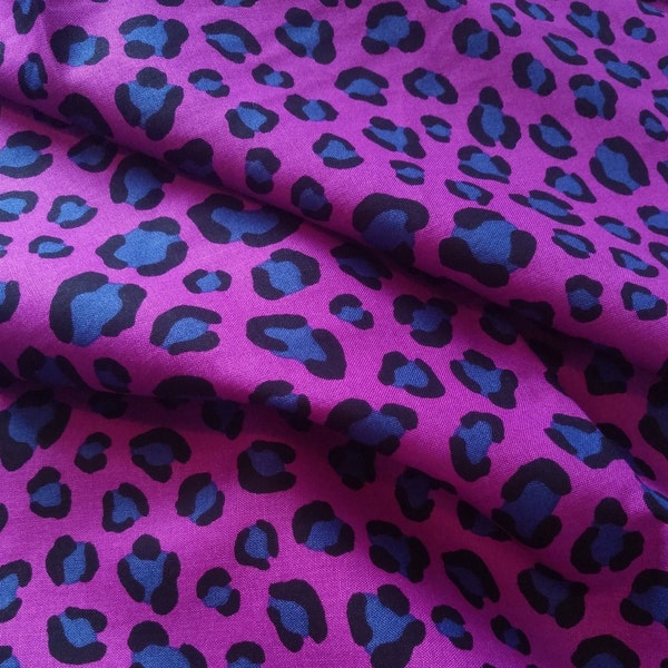 Purple Leopard Fabric Etsy