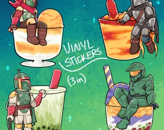 Mando & friends desserts stickers