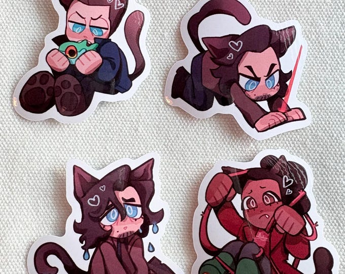 Alan Wake Catboy Stickers - Etsy