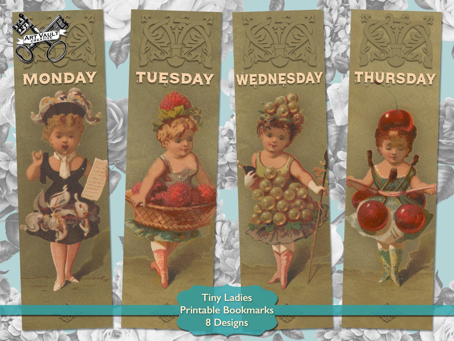 Vintage Victorian Printable Bookmarks, Great Gift for Book Lovers ...