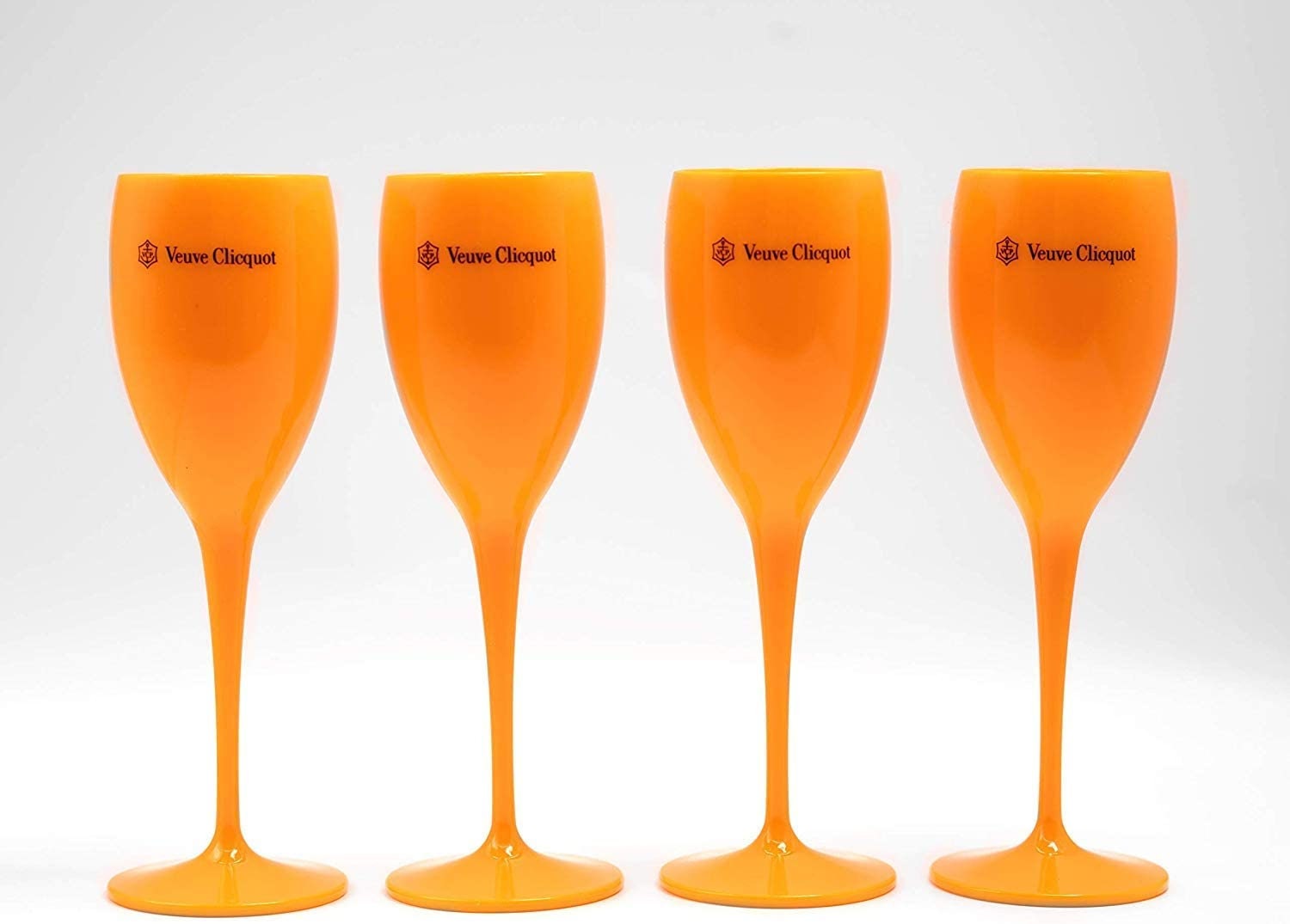 Veuve Clicquot Champagne Yellow Label Acrylic Champagne Flutes Orange…