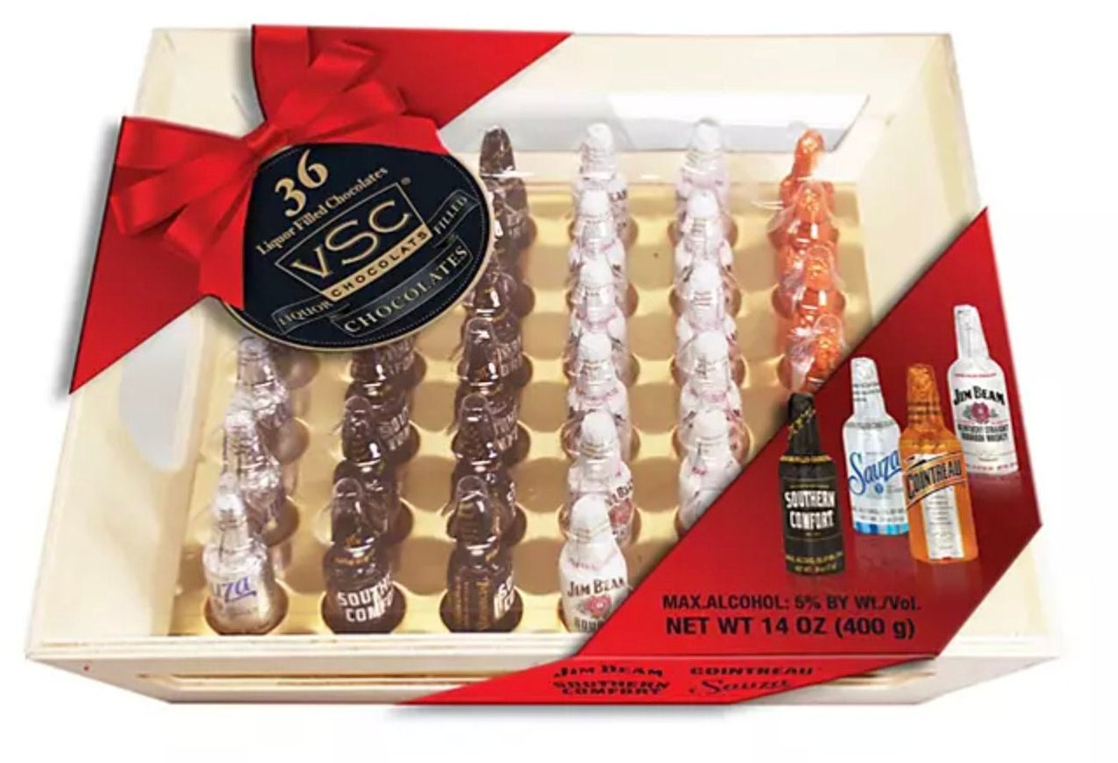 VSC Holiday Liquor Filled Chocolates in Wood Crate 36 Ct Etsy