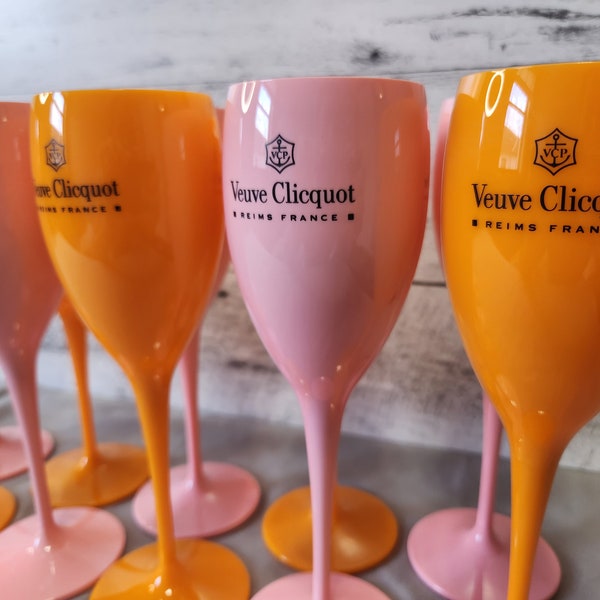 VC Champagne Mixed Flutes x 4 | Customizable Mix & Match Color Combos