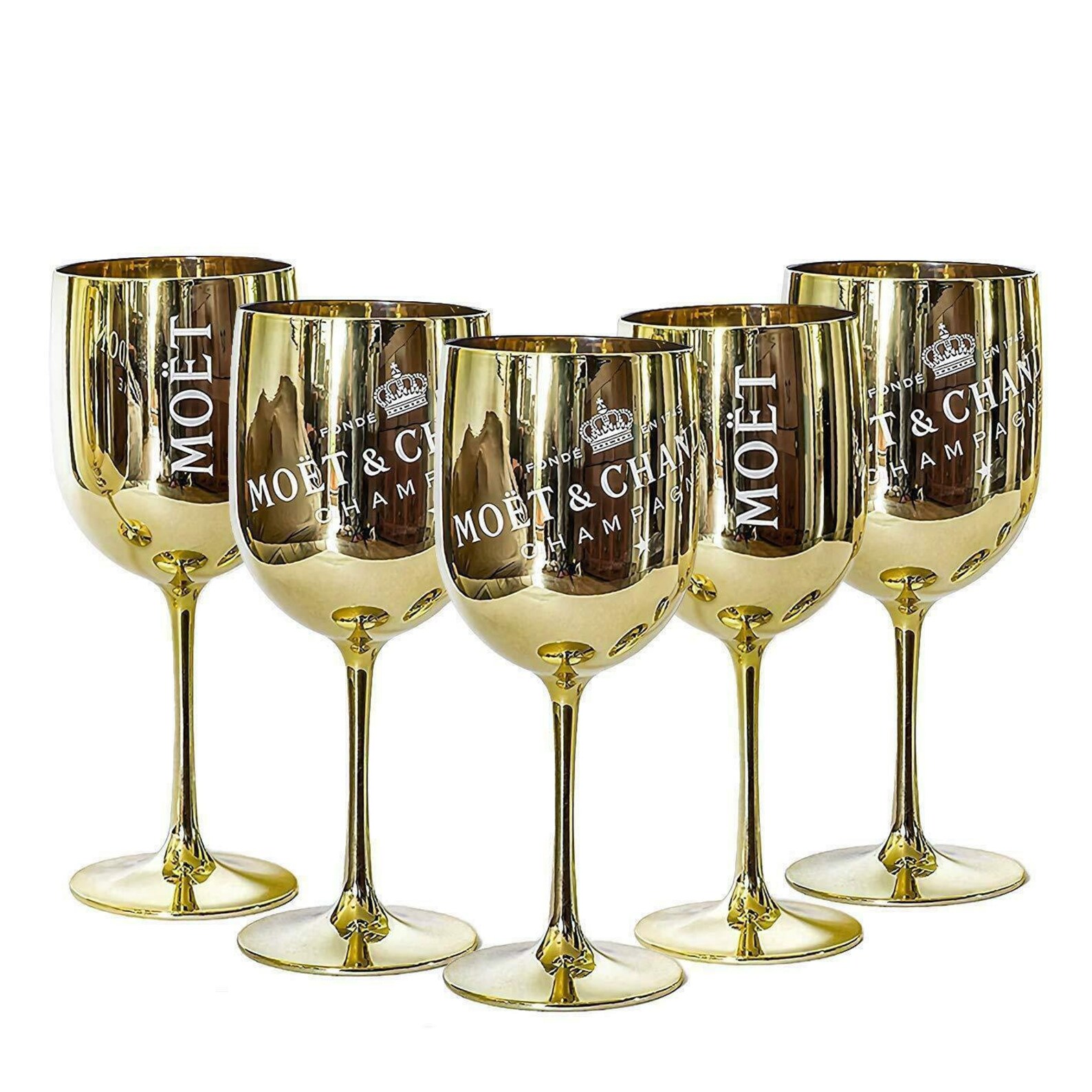 Moet Chandon Gold Acrylic Plastic Champagne Goblet Cup X 6 New Etsy