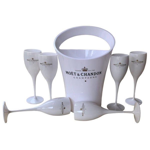 Juego de cubos de hielo acrílico MC White Champagne / Opciones personalizables de mezcla y combinación