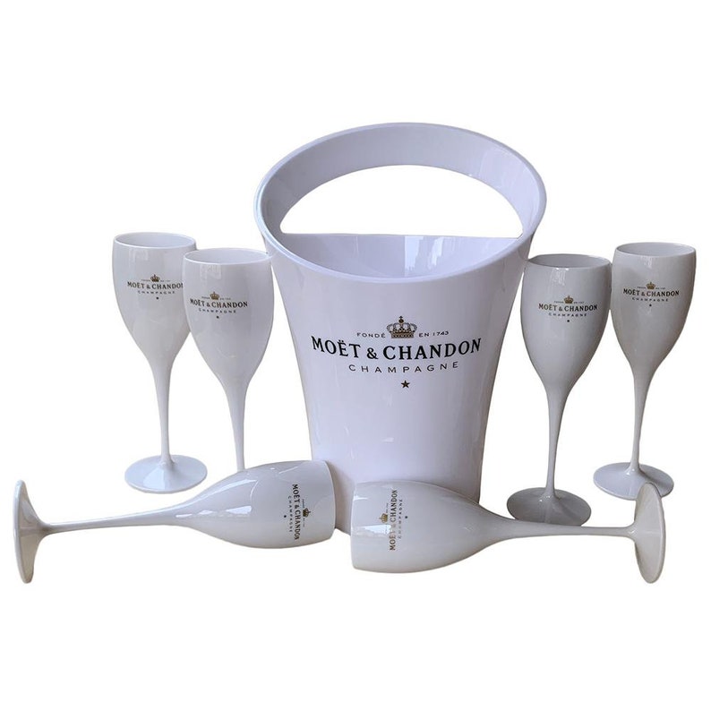 Moet Chandon Champagne Acrylic Ice Bucket Party Set Etsy