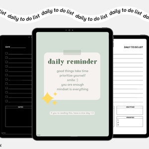iPad Daily To Do list | Digital Planner, GoodNotes, Notability, 2022
