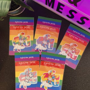 Sylveon Pride Water Resistant Stickers - Sylveon Stickers, Sylveon Sticker, Pride Sticker, Pride Stickers, Sylveon Pride, Pokemon Stickers