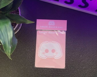 Kawaii Discord Icon Water Resistant Sticker - Kawaii Sticker, Kawaii Stickers, Discord Sticker, Discord Stickers, Discord Icon Sticker