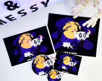 Spooky Forest Phantump Inspired Stickers and Prints - Halloween Stickers, Phantump, Phantump Stickers, Halloween Prints, Witchy Stickers