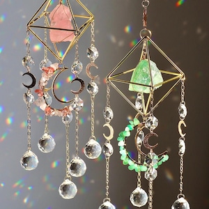 Attrape-soleil en cristal curatif pour accrocher une fenêtre, cadeau de pendaison de crémaillère pour son cadeau d&#39;anniversaire, décoration murale en cristal, décoration bohème, arc-en-ciel