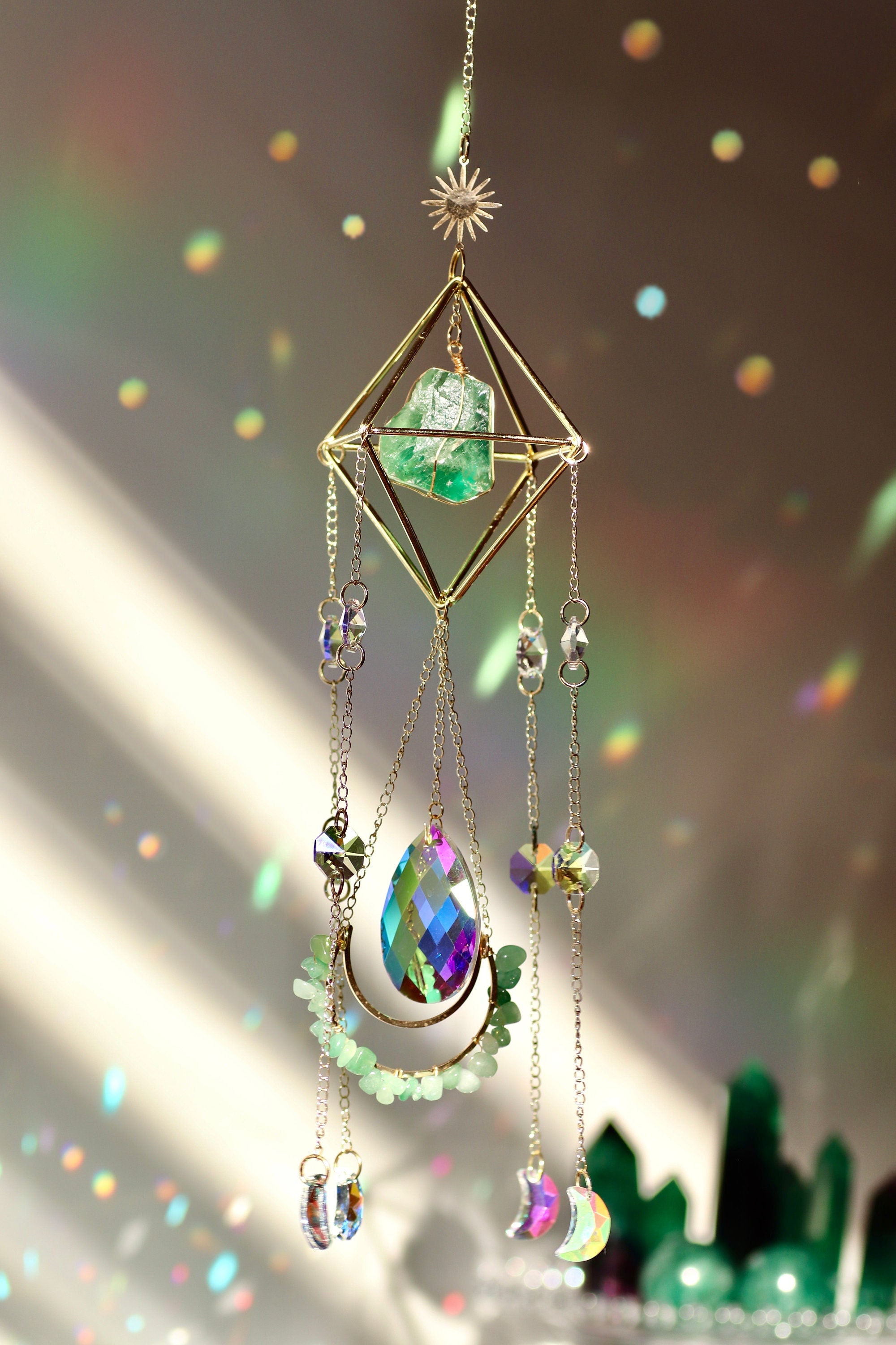 400 Teile Crystal Suncatcher Set - Sonnenfänger Für Fenster & Garten Deko