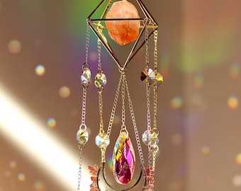 Suitchoi Bumble Bee Attrape-soleil En Cristal Pour Fenêtre D