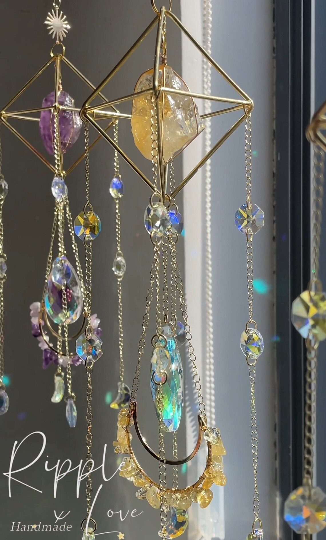 Sonnenfänger/ Kristall Suncatcher/ Crystal Rainbow Maker/ Etsy Schweiz