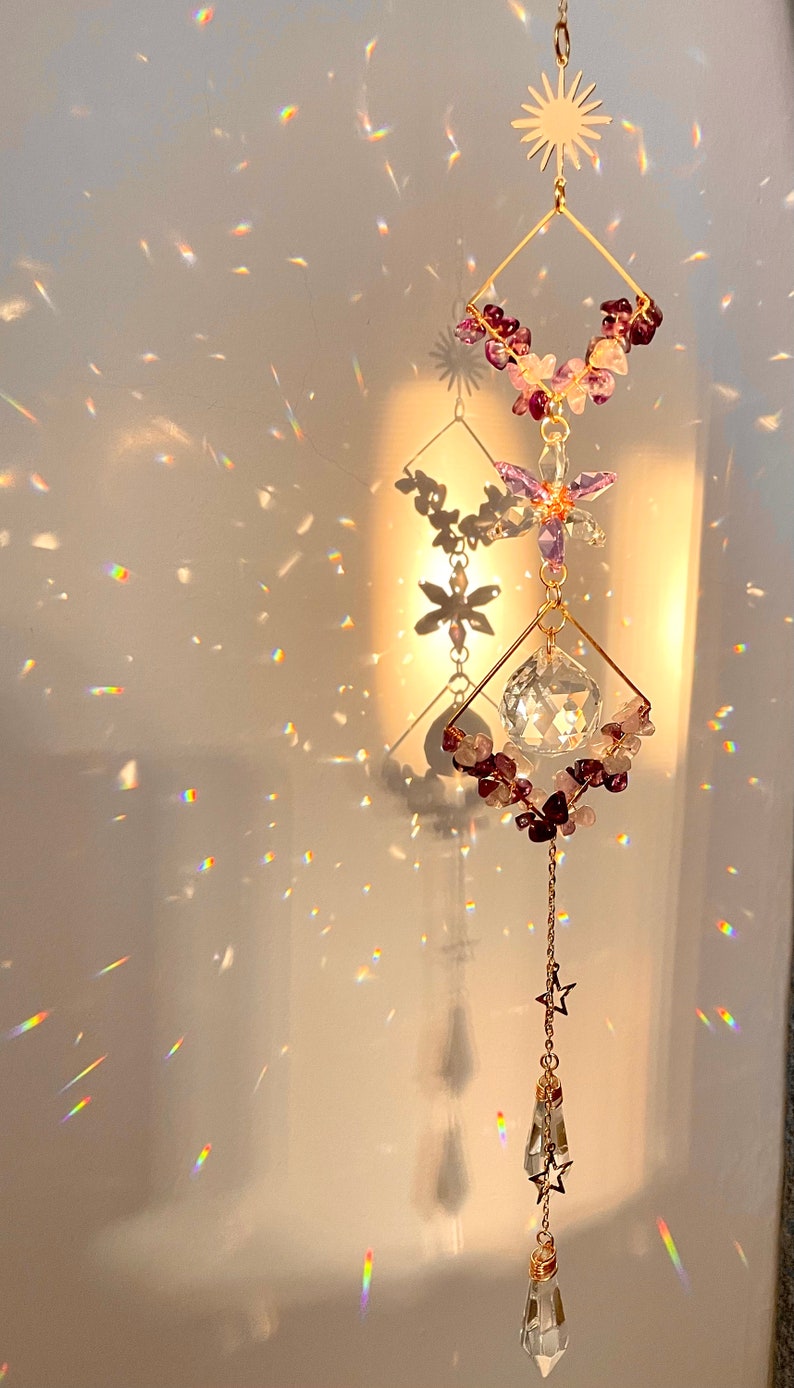 Crystal Suncatcher/ Crystal Decor/ Suncatcher/ Rainbow Maker/ Etsy