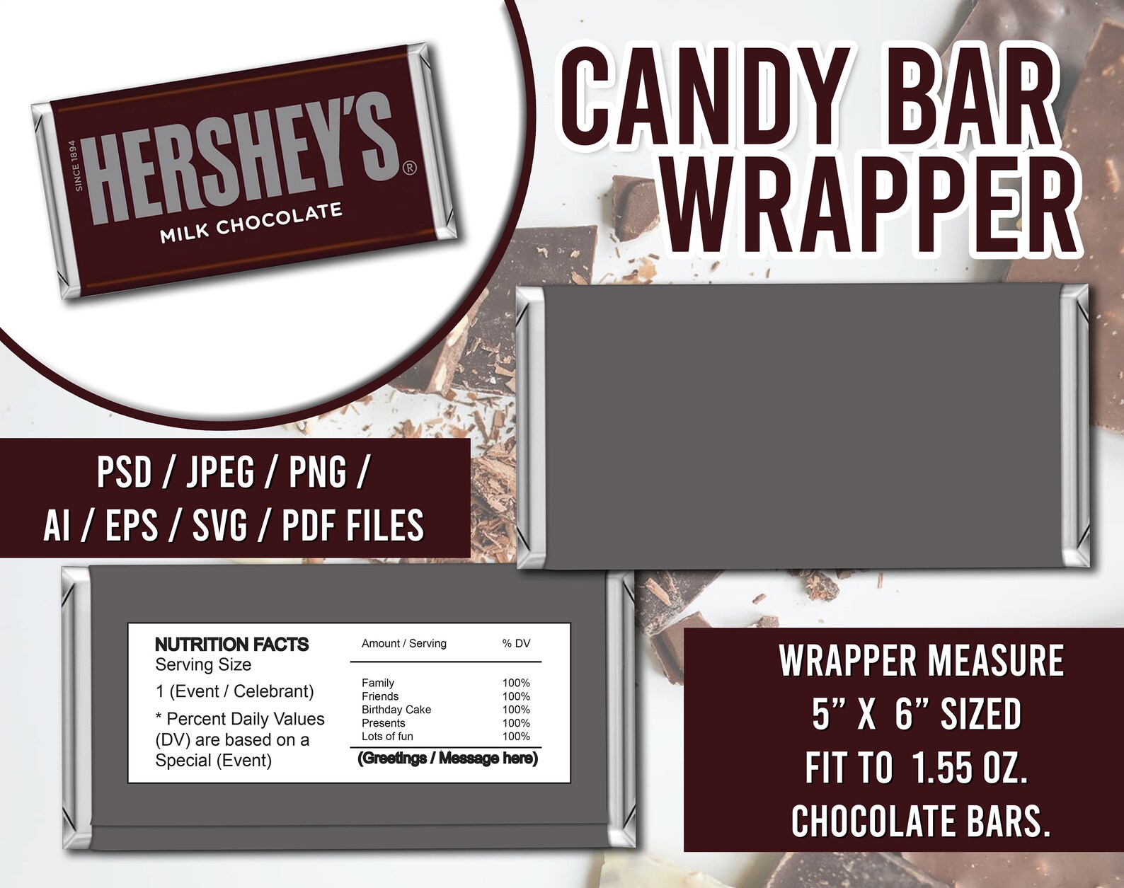 hershey bar wrapper template free hershey bar wrapper template free