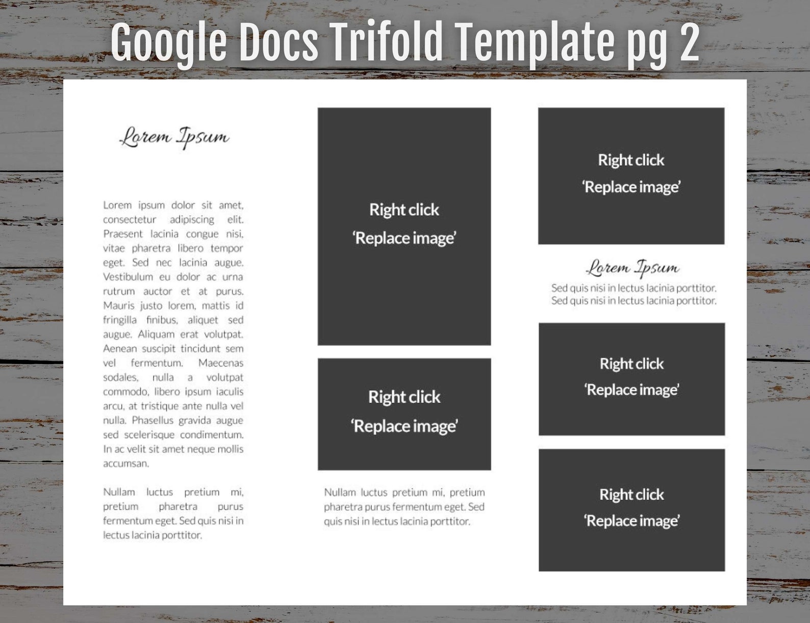 Trifold Template for Google Docs OK for Commercial Use Etsy Trifold Template for Google Docs OK for Commercial Use Etsy