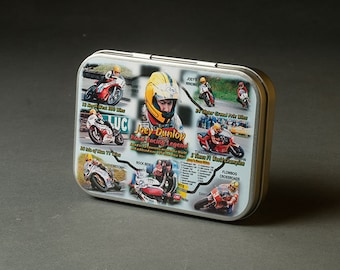 Joey Dunlop Montage Tin with a Selection of Sweets