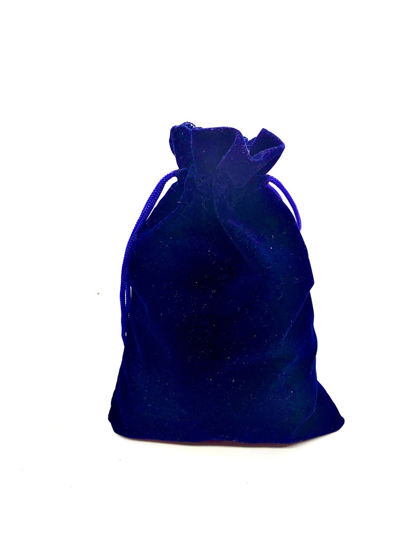 50 Vibrant Marbles in a Blue Velvet Bag Including 1 Giant per Bag image 2
