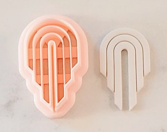 Polymer Clay Cutters Boho Tri-Tiered Rainbow Arch | www.ClayBlossoms.art