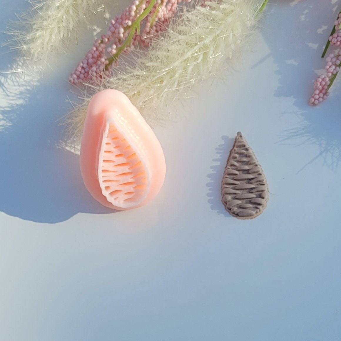 Rattan Droplet | Wicker Droplet | Embossed Droplet | Rattan Earring Findings | Wicker Earring Findings | Polymer Clay Cutter