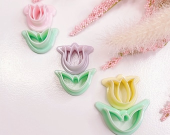 Polymer Clay Cutters Tulip Spring Easter Flower  | www.ClayBlossoms.art