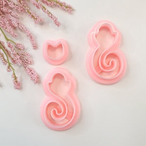 Halloween Cat Dangle #1 Clay Cutter Set | Cat Dangles Cutter | Black Cat Clay Cutter | Halloween Clay Cutters | Polymer Clay Cutter