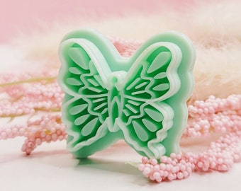 Embossed Butterfly Cutter • Butterfly Cutter • 5 Multiple Sizes • Polymer Clay Cutters