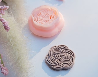 Embossed Knot | Weave Knot | Wicker Knot | Rattan Knot | Wicker Earring Findings | Polymer Clay Cutters | Clay Cutters | Clay Tools