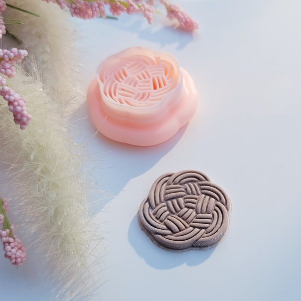 Embossed Knot | Weave Knot | Wicker Knot | Rattan Knot | Wicker Earring Findings | Polymer Clay Cutters | Clay Cutters | Clay Tools