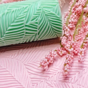 Polymer Clay Texture Rollers Tropical Leaf No. 1 | www.ClayBlossoms.art