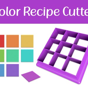 Polymer Clay Cutters Square Color Recipe Cutter Set | www.ClayBlossoms.art
