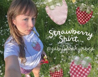 Camiseta personalizada de fresa – Hecha a mano