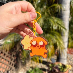 Funny Popcorn Dog- Acrylic Keychain