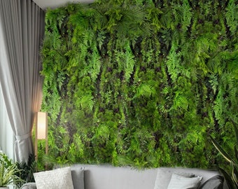 Artificial Plant Wall - Limba Widerness - Green Wall Indoor - Plant Vertical Garden - Wall Covering - Wall Panelling - Accent Wall - Plants