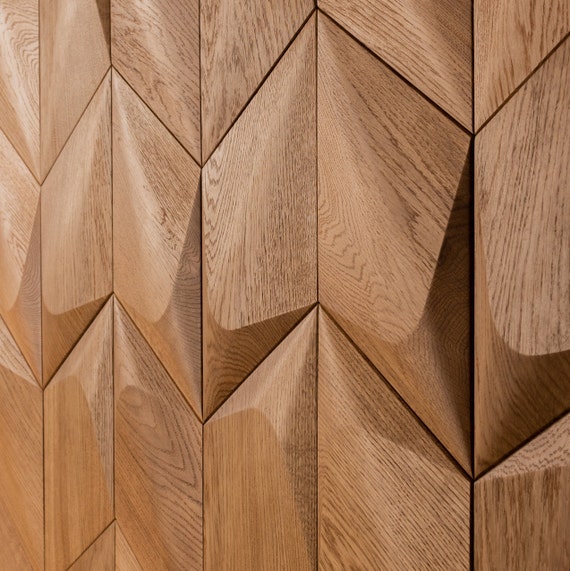 3D Wood Wall Panel Arc Plus Oak American Walnut Etsy UK