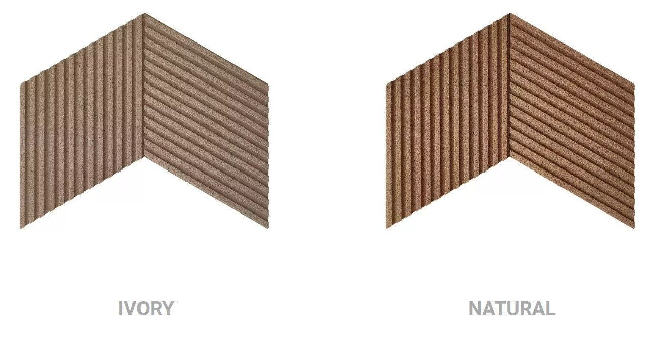 Cork 3D Wall Tiles Made of Recycled Cork Stripe 