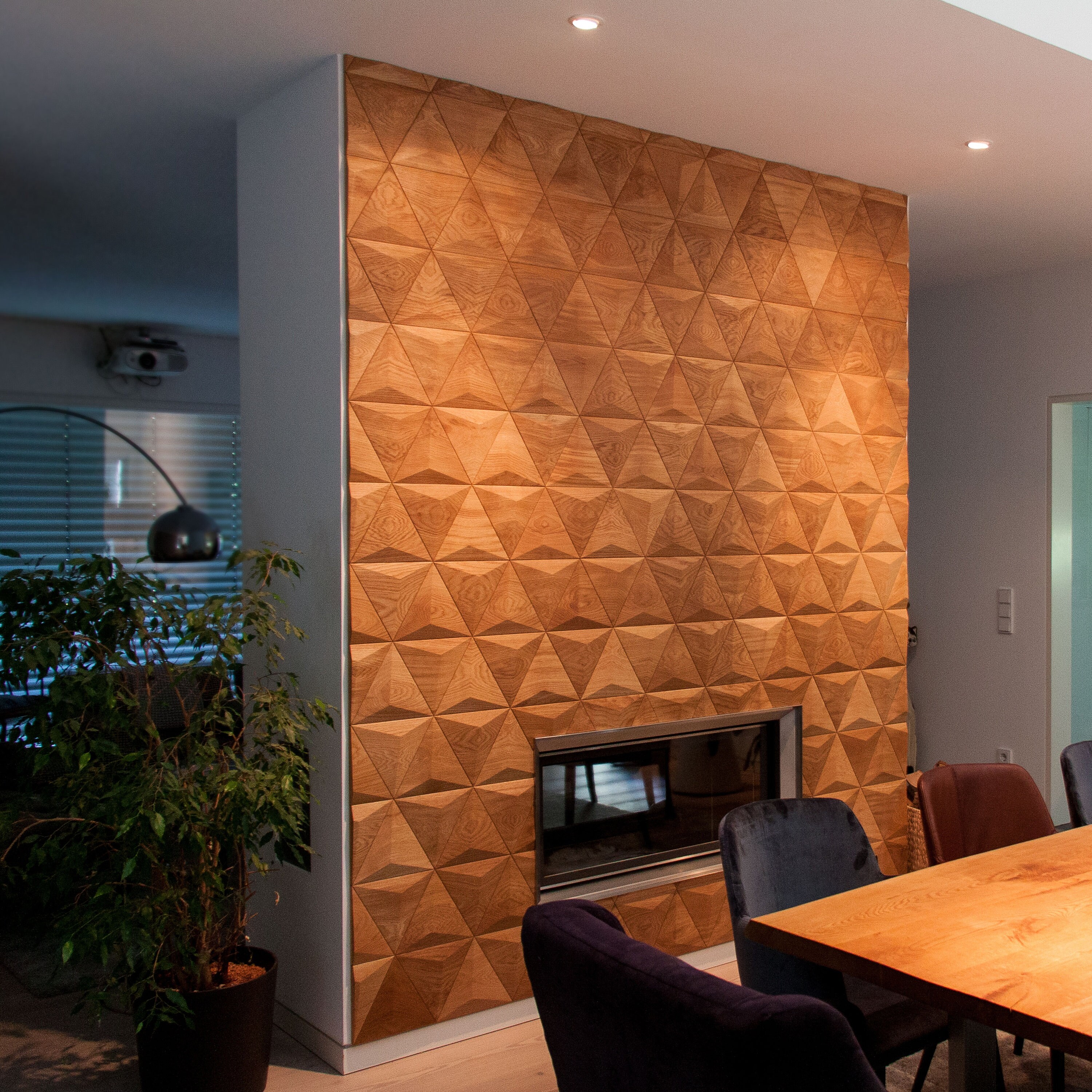 Buy 3D Wood Panel Pyramide Wall Panel Natrual Oak American Online in ...