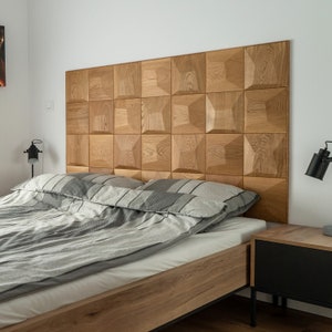 3D Wood Panel Pillow - walnut - wall panel - wood wall - wooden paneling- wood wall covering - wood cladding - decorative accent wall