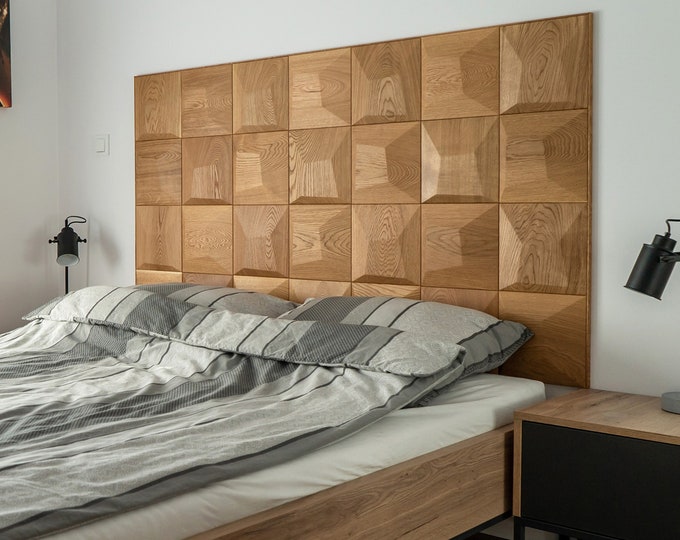 3D Diamond White Oak Wood Wall Panel DIY Wall Planks Polar Color 16.99 ...