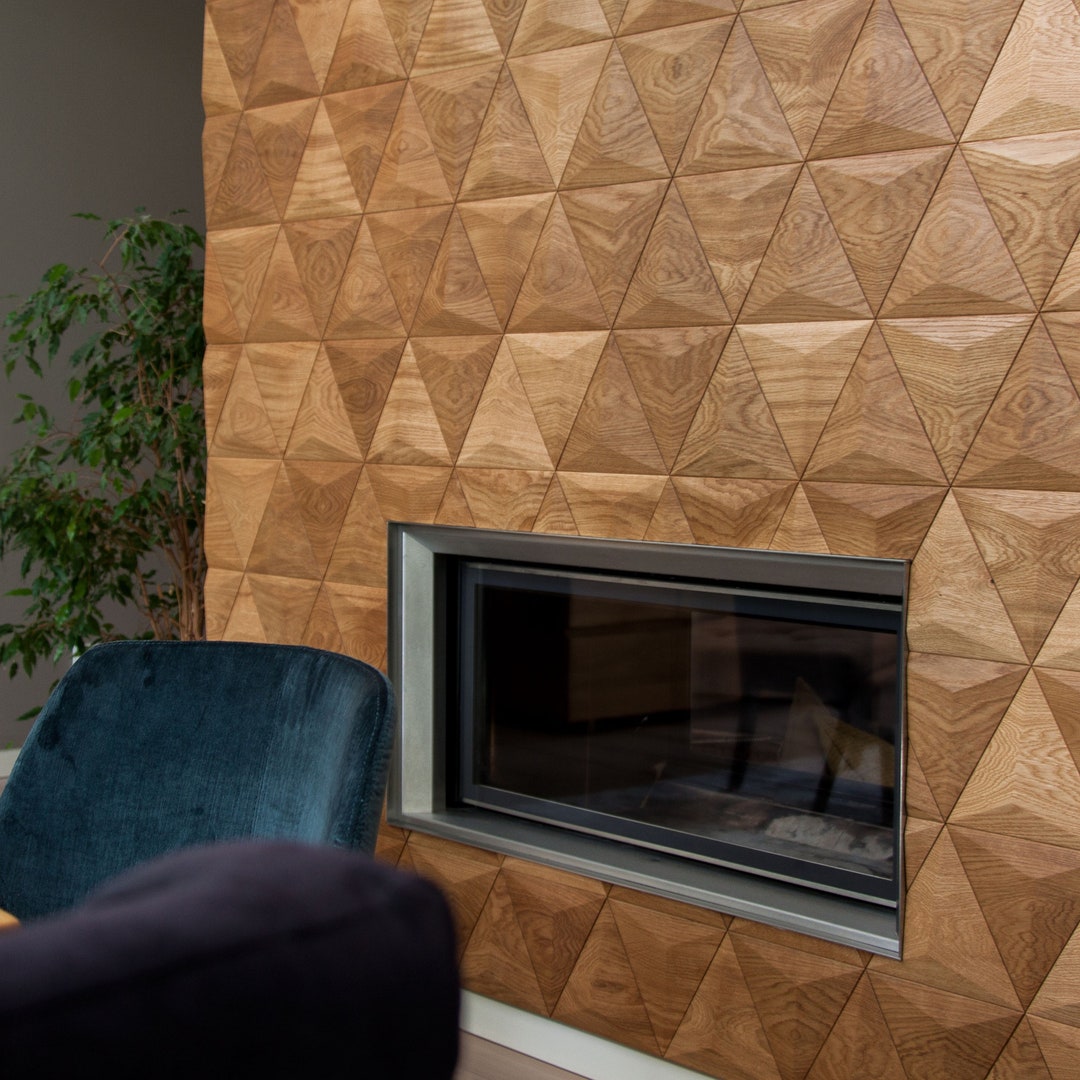 Buy 3D Wood Panel Pyramide Wall Panel Natrual Oak American Online in ...