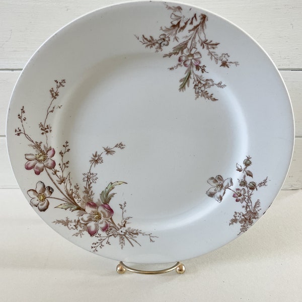 Vintage Floral Plate - Stamped J&G Meakin English Dish - English China