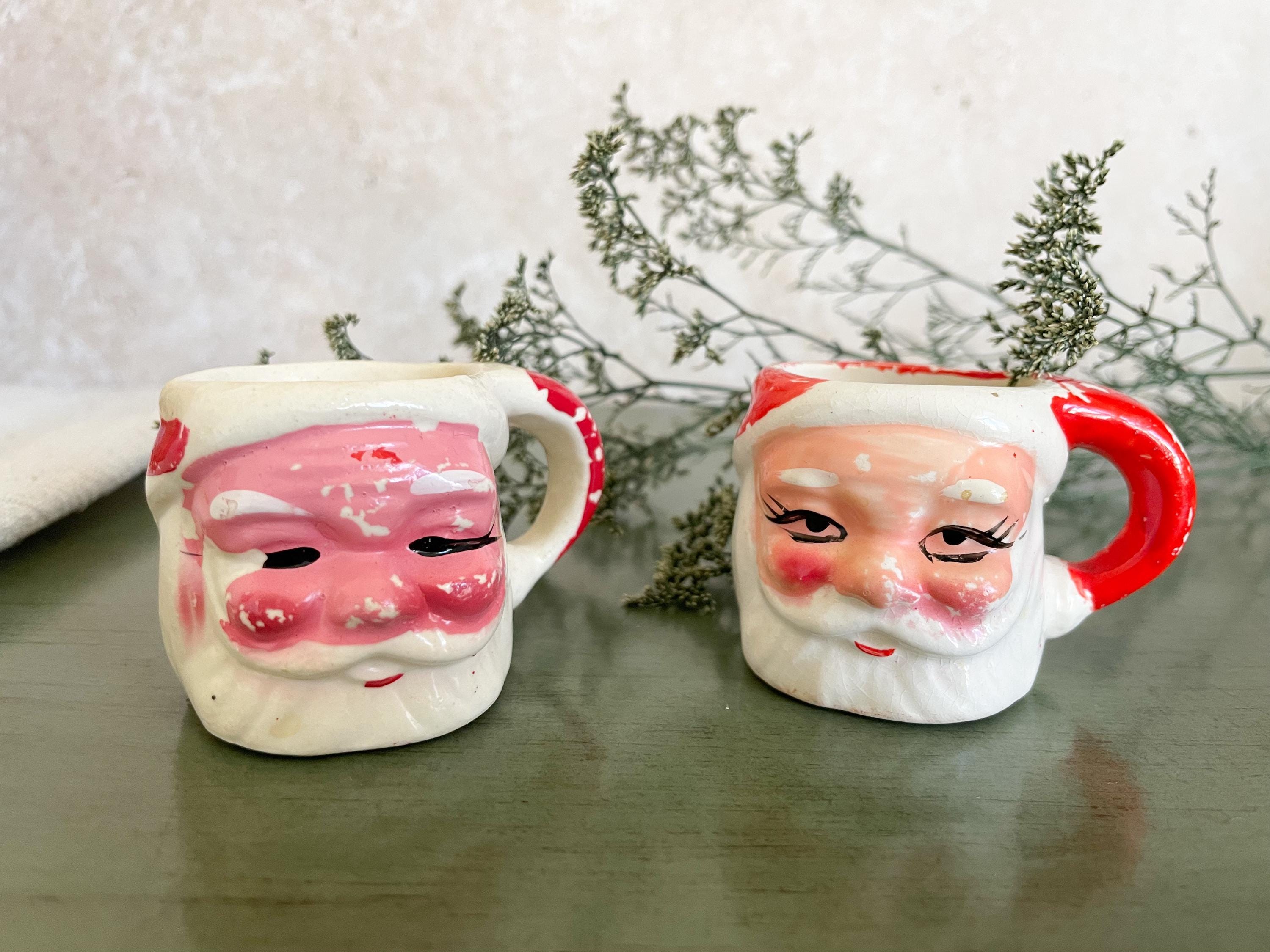 Vintage Stained Santa Mug - Etsy Vintage Stained Santa Mug - Etsy