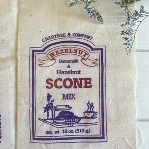 Vintage Scone Mix Flour Sack - Crabtree & Company Advertising Bag