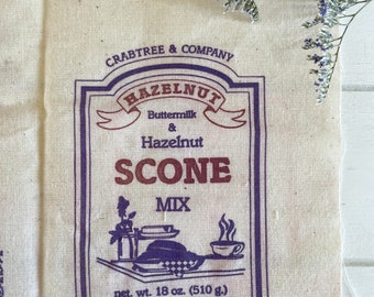 Vintage Scone Mix Flour Sack - Crabtree & Company Advertising Bag