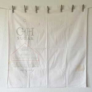 Vintage Sugar Feed Sack: 33 x 33 inches Grain Bag image 2