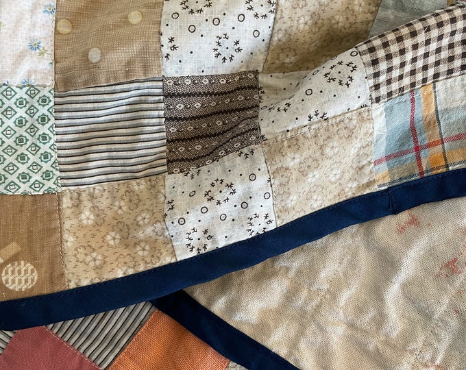 Antique Doll Quilt Small Play Quilt With Antique Calico Etsy