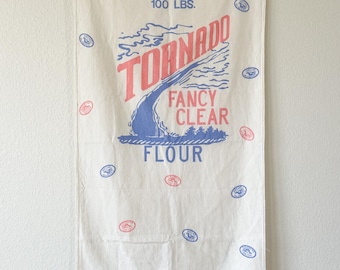 Vintage Flour Sack Panel: (21 x 43.5 inches)