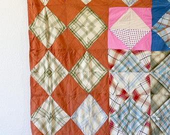 Vintage Quilt TOP: (61 x 81 inches) Retro Vintage Topper