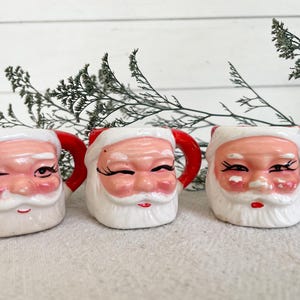 Mini Vintage Santa Mug - 1.75 inch Santa Mug - Made in Japan Vintage Santa Mug